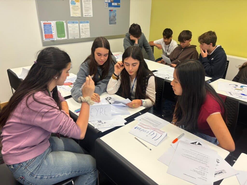 An English class in progress