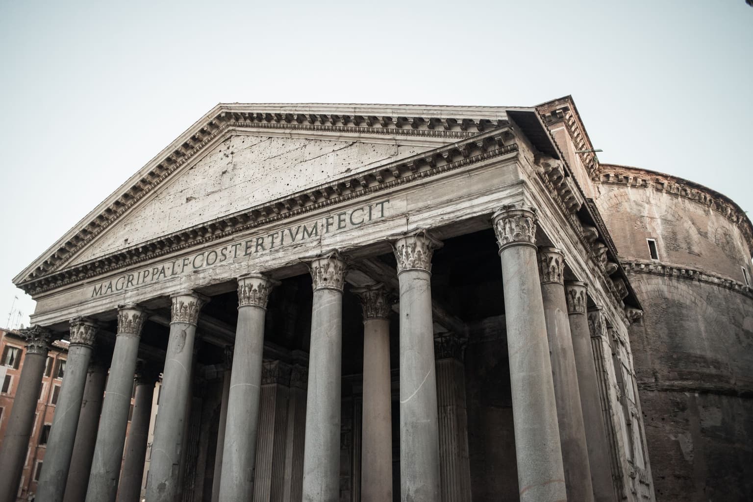 The portico of the Pantheon in Rome